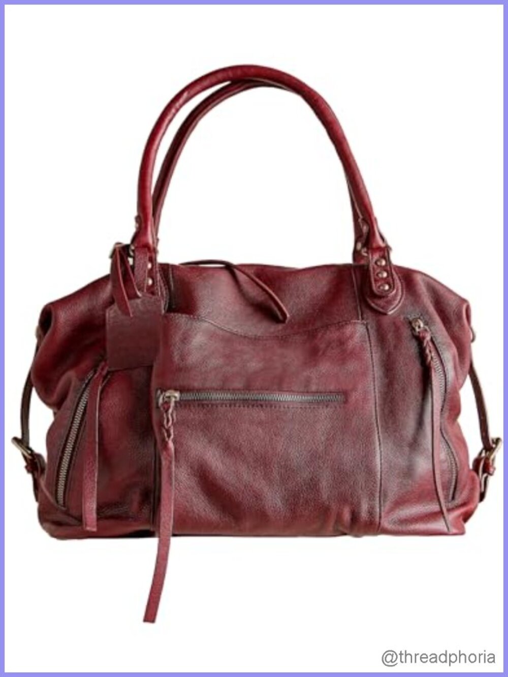 Large Tote Bag Vegan Leather Hobo Handbag with Zipper Adjustable Strap Work Tote